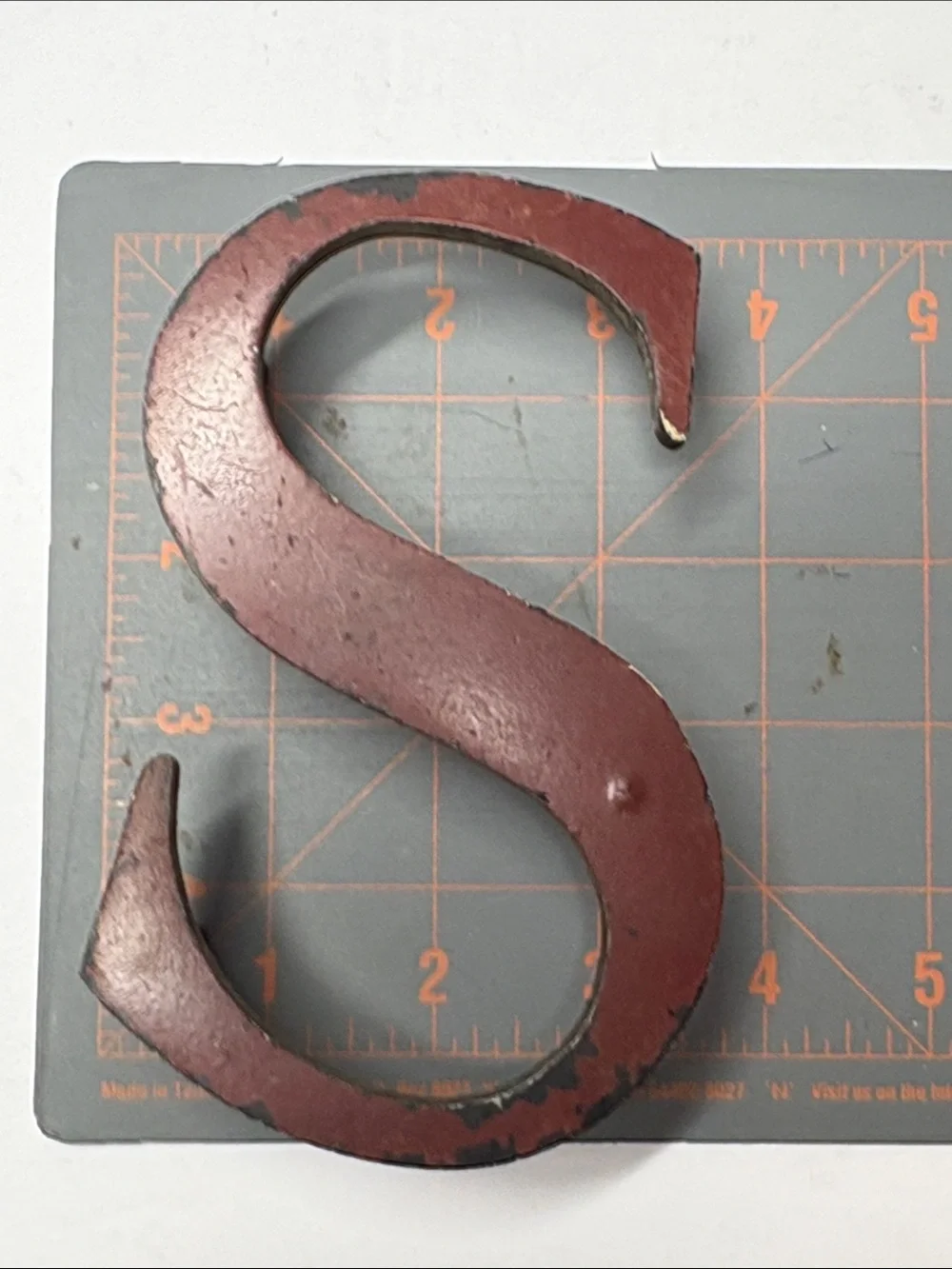Vintage Metal Letter S Wall Accent